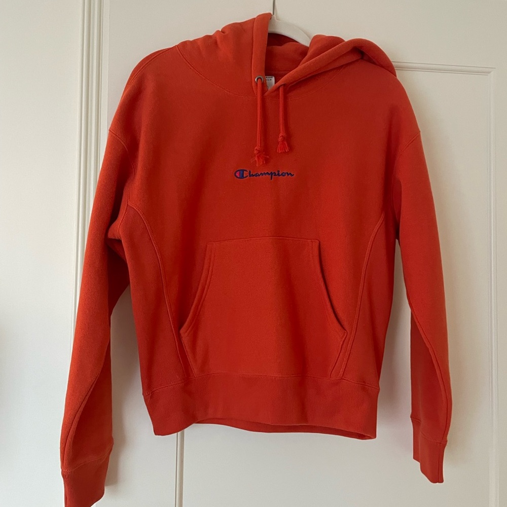 Urban outfitters, orange champion sweatshirt